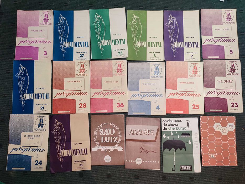 Lote 39 programas de Cinema antigos