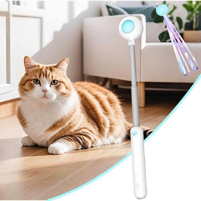 Інтерактивна вудочка з лазером для кота та можливістю регулюв. довжини