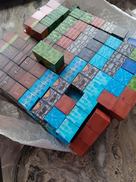 Майнкрафт магнітні кубики 100шт