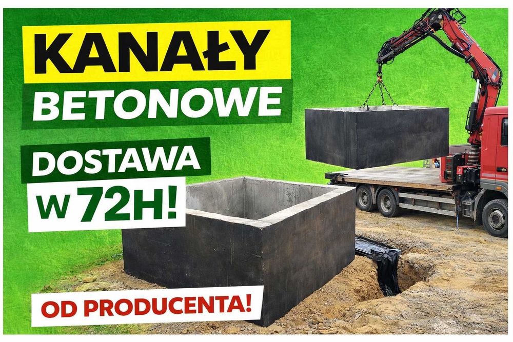 płyta grodziowa SZAMBO betonowe SZAMBA zbiorniki deszczówka KANAŁY