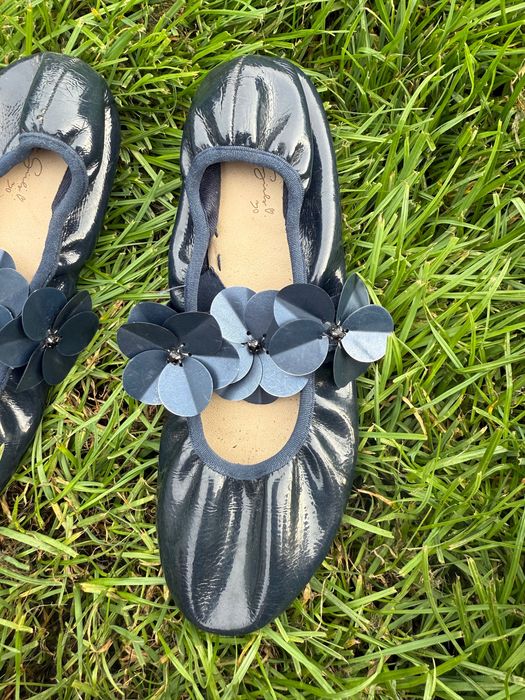 Zara_baletki Lakierowane Z Kwiatkami ,rozmiar 30