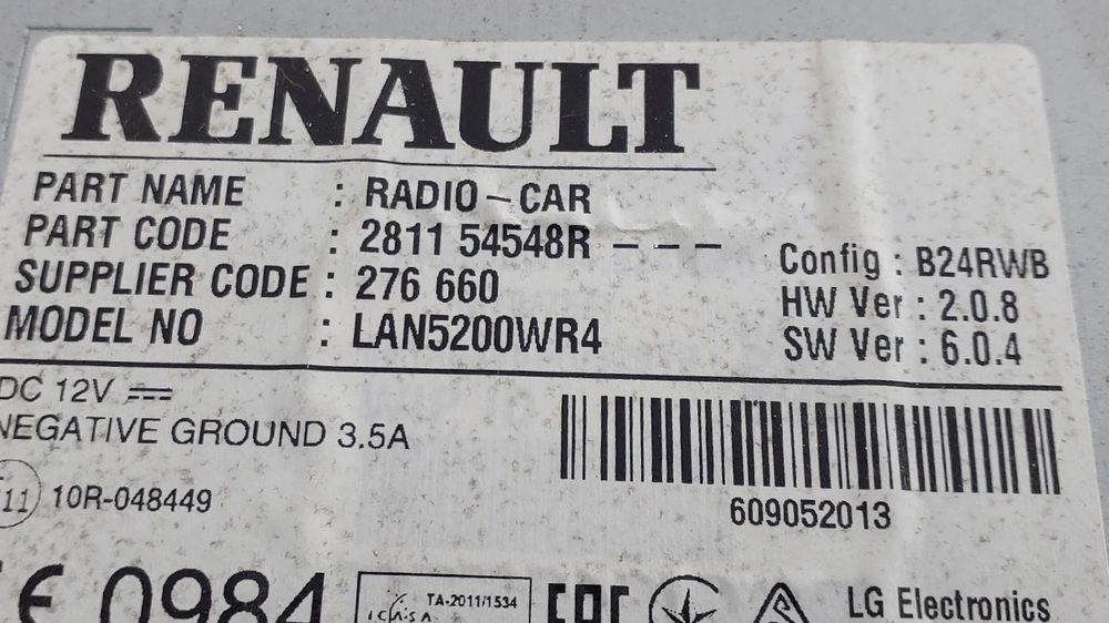 Rádio / auto-rádio RENAULT Trafic III (FG_)