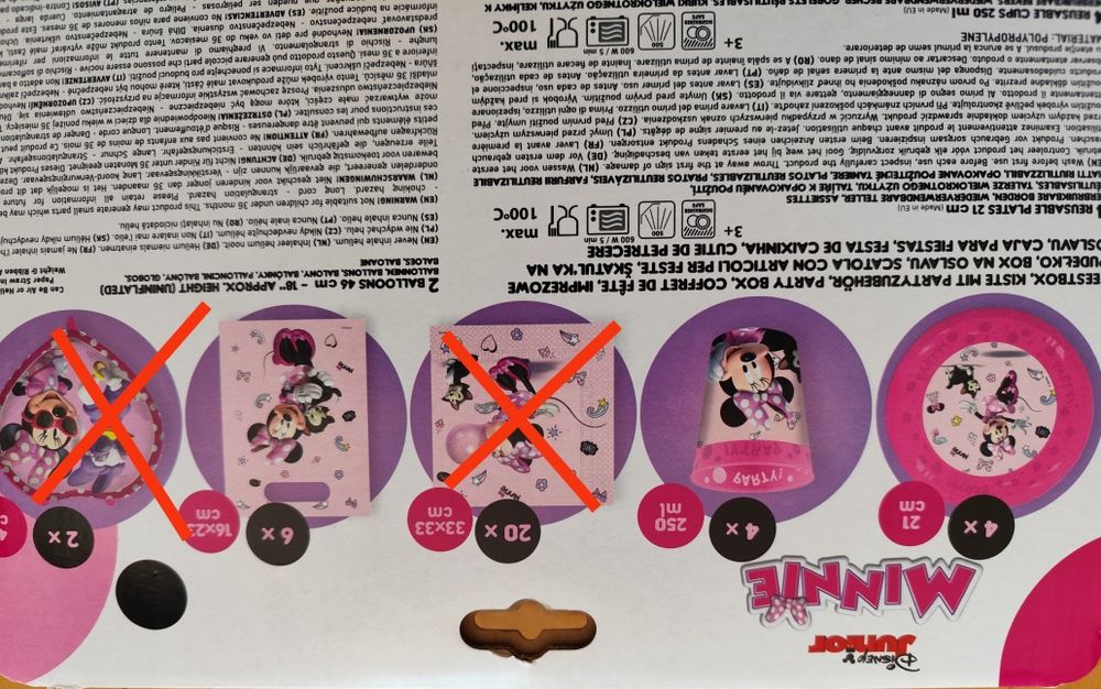 Zestaw urodzinowy, talerze i kubki plastikowe