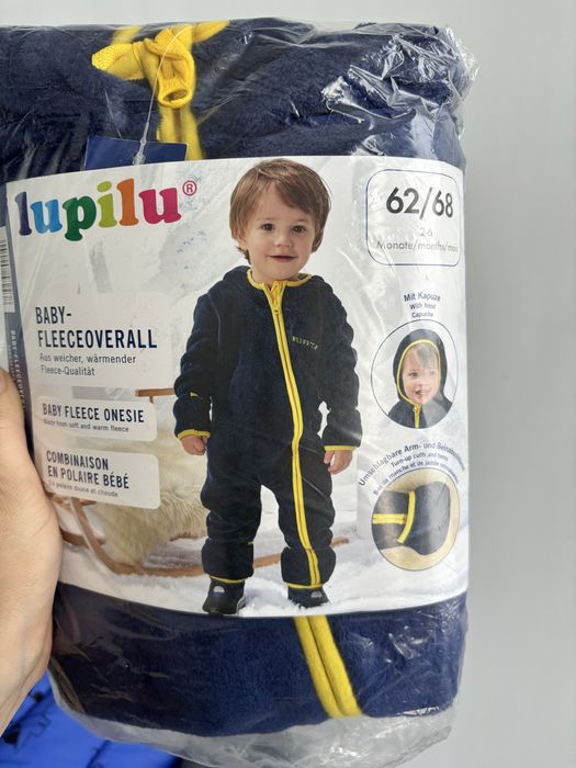 Комбінезон флісовий ромпер осінь Lupilu 2-6 міс