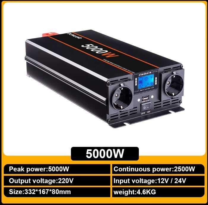 Inversor ONDA PURA 2000W, 2500W, 4000W, 6000W 12VDC ou 24VDC-220VAC