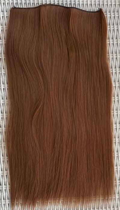 Premium Ultra włosy doczepiane, rudy, flip in, hairband 434.