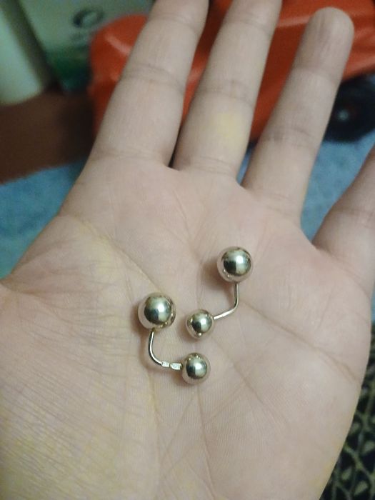 Серебрянные серьги на закрутках