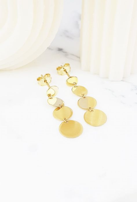 PROMOCJA !!! Złote kolczyki na sztyfcie