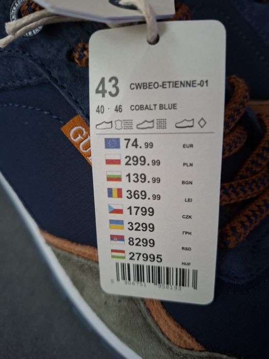 Nowe Guess 43 męskie