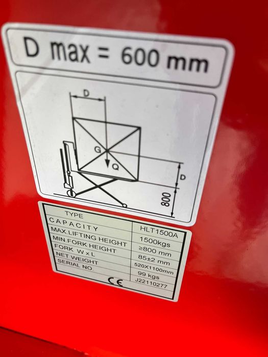 Porta-paletes manual com elevação - novo (iva incl.)