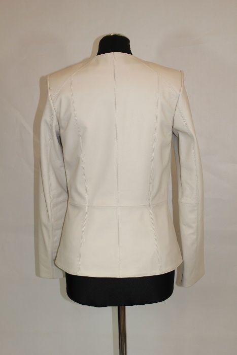 Kurtka damska skóra licowa biała | Model Dominika