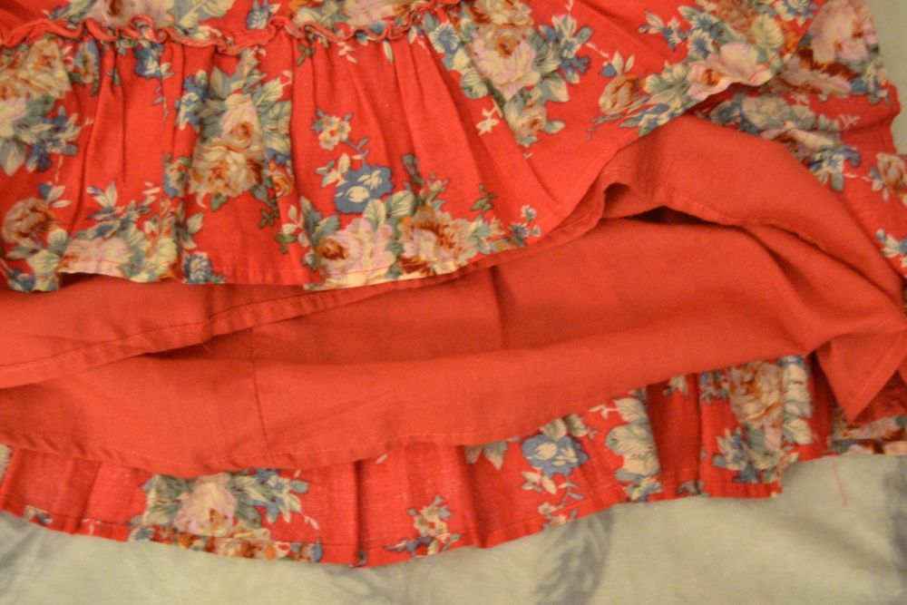 Spódnica Dorothy Perkins 10 38 kwiaty róże czerwon vintage shabby chic