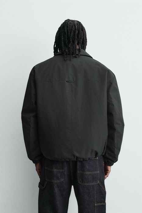 Куртка на Осінь ZARA Overshirt Чоловіча Овершорт Оригінал Мужская Черная Ветровка Зара