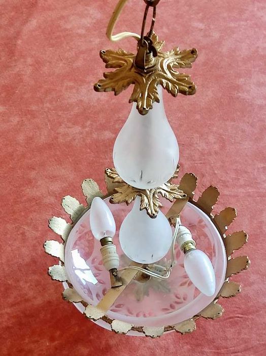 Candeeiro suspenso de pendurar teto em ferro fundido