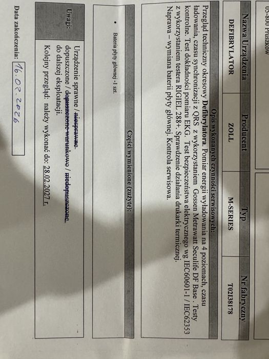 Defibrylator Zoll M series. 3 odprowadzenia