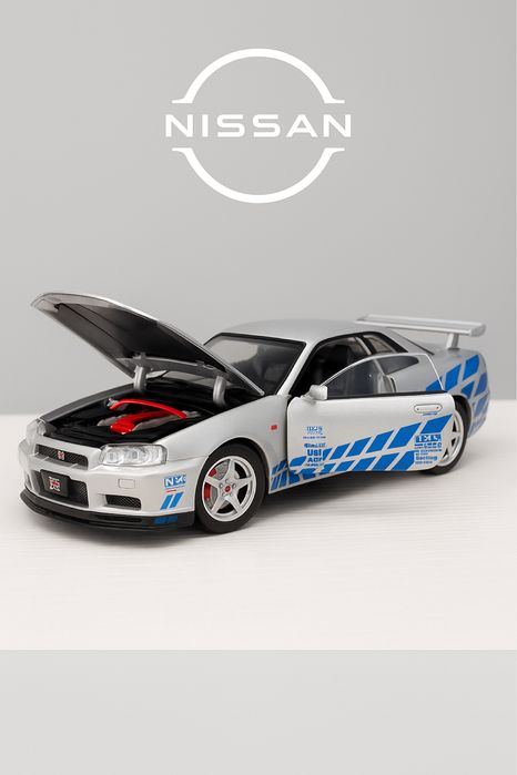 Модель авто Машинка 1:32 Nissan Skyline, Метал, Нова