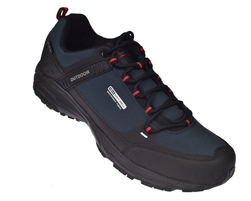 Duże buty trekkingowe męskie z membraną softshell 1096 NV roz. 48