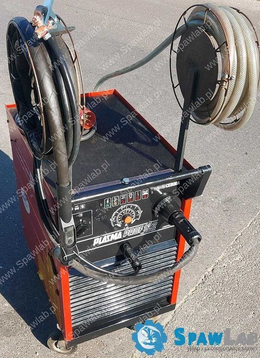 Przecinarka plazmowa Cebora Plasma Prof 122 / 120A plazma transformatorowa zajarzanie HF uchwyt na zwijadle 400V używana w pełni sprawna serwis