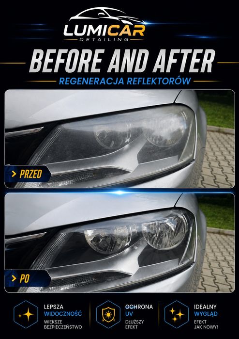 Mobilna renowacja  reflektorów – TANIO na start!