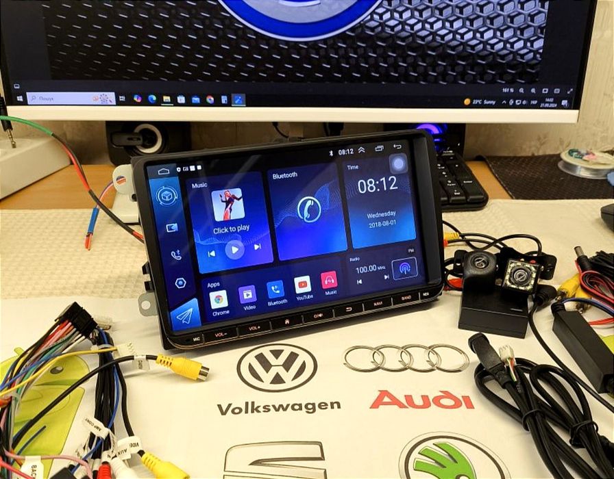 ‼️+2 Камери‼️Магнитола Volkswagen Skoda Seat Golf CarPlay