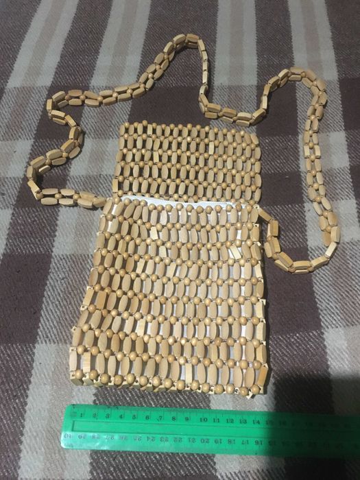 Сумка легкая из деревянных бусин Сумка через плечо Днепр