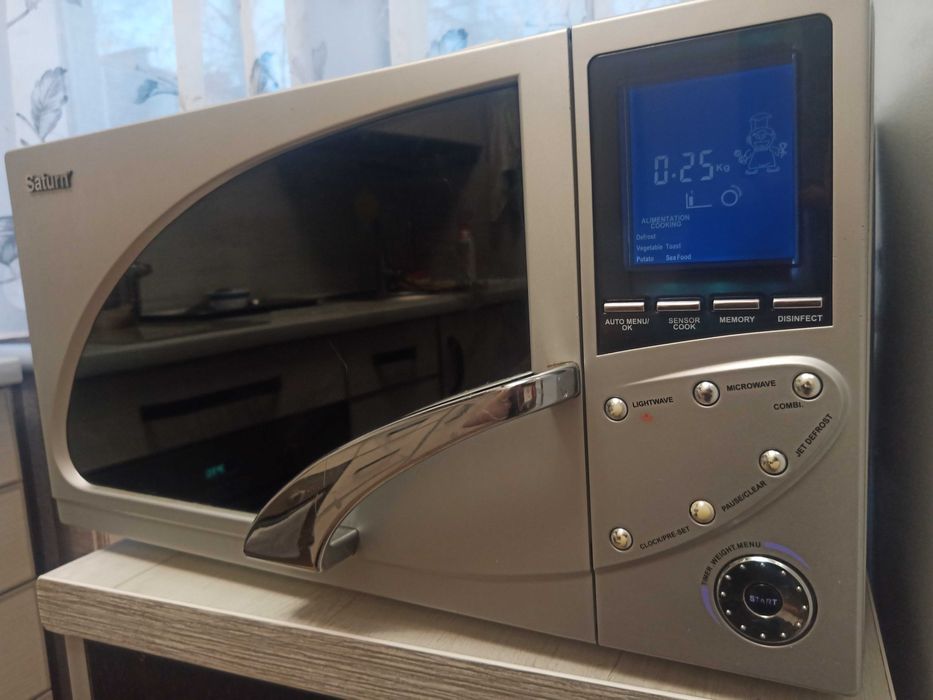 Микроволновая печь с грилем Нержавейка