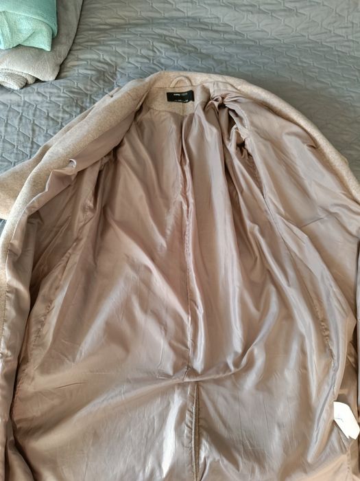 Płaszcz beżowy ciemny Sinsay xl