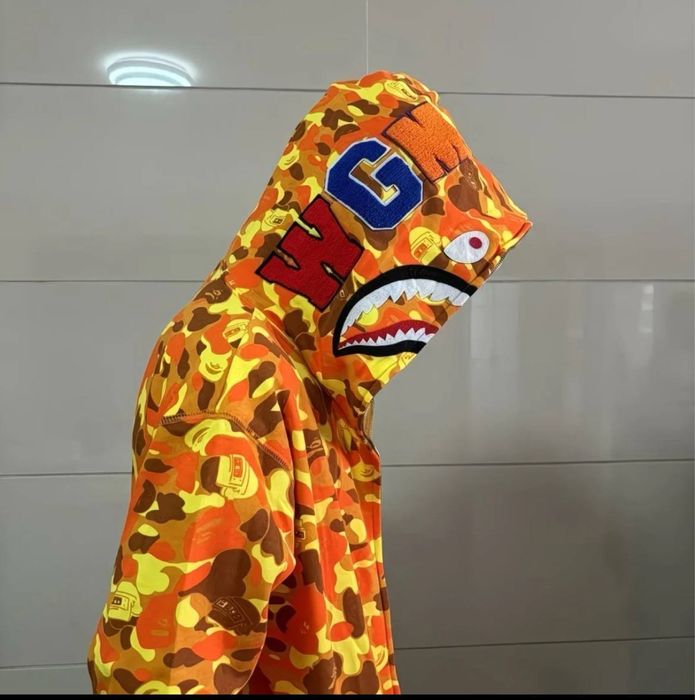 Худі Bape Shark Camo | Кофта Bape на флісі | Спортивна кофта Бейп