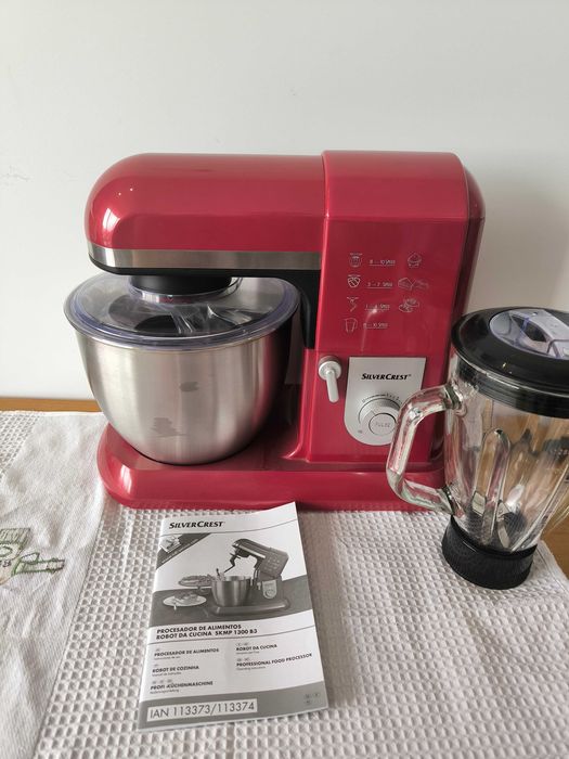 Robot de Cozinha / Processador de Alimentos SilverCrest (Modelo SKMP 1300 B3) - Vermelho