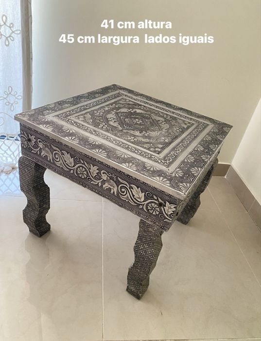 Mesa marroquina quadrada medidas na foto