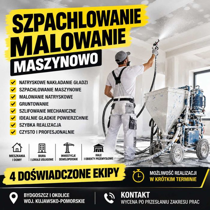 malowanie,szpachlowanie -maszynowo