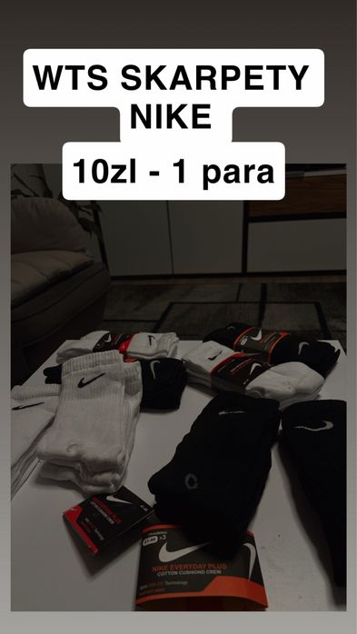 Skarpetki nike biale/czarne