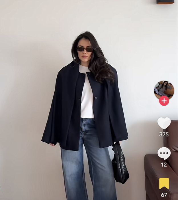 Пальто куртка Zara с шарфом шерсть