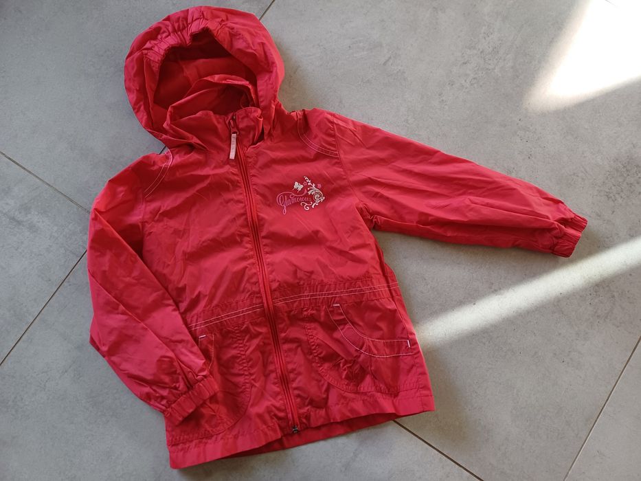 Kurtka wiosenna przeciwdeszczowa 116 dla dziewczynki