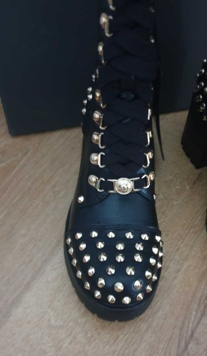 Kozaki Versace Jeans Couture skóra naturalne oryginalne