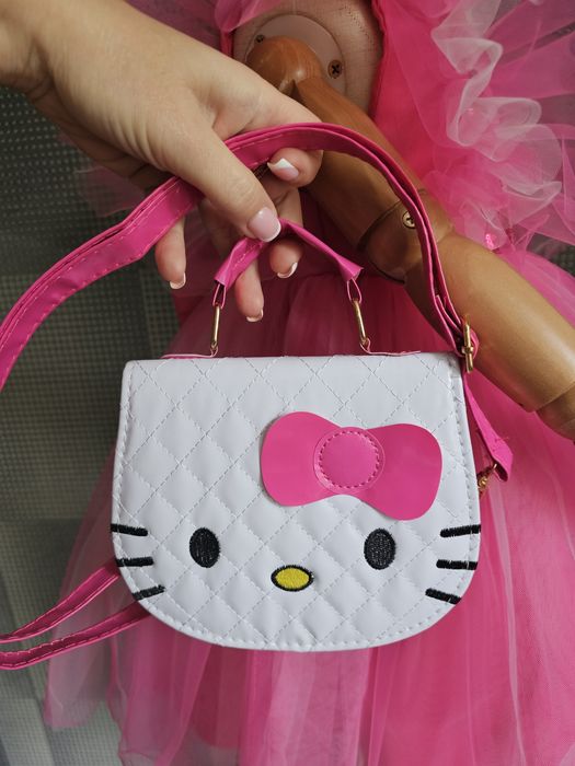 Дитяча Сумочка сумка косметичка Hello Kitty біла рожева для дівчинки