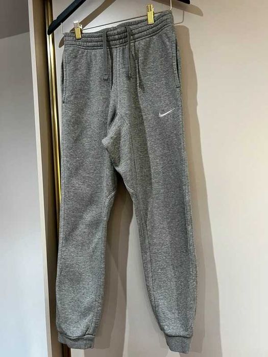 Dresy spodnie dresowe szare damskie z wysokim stanem Nike high waisted