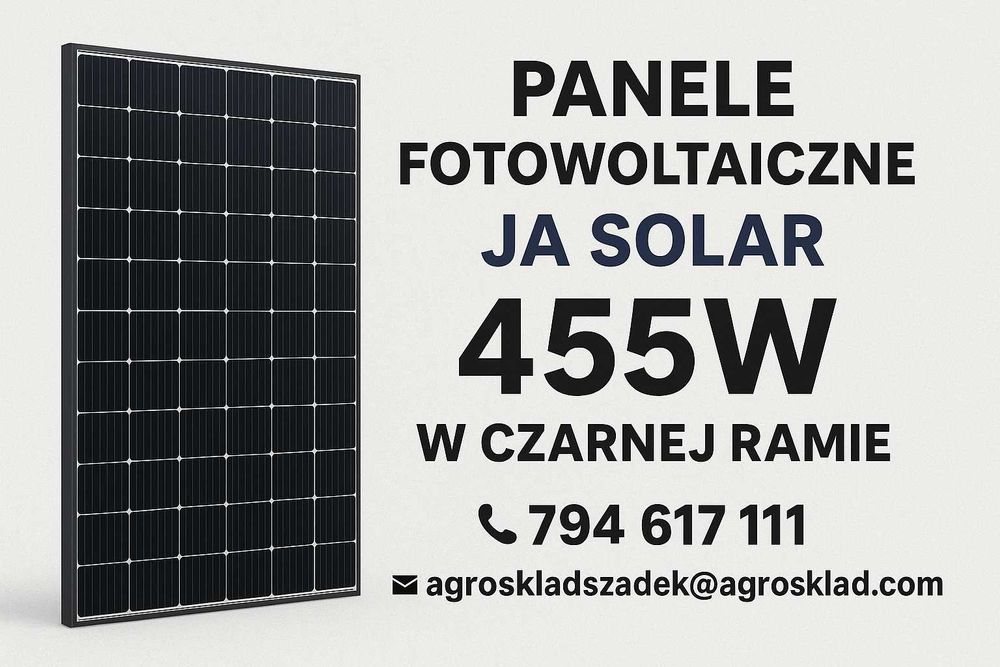 Panele fotowoltaiczne JA SOLAR 455W JAM72S20-455/MR