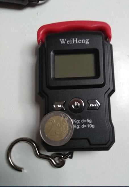 Balança digital, até 50kg. Pesca, viagem pesagem de bagagem