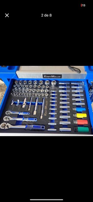 Carrinho de ferramentas Kraft Muller 7 gvetas 6 cheias professional