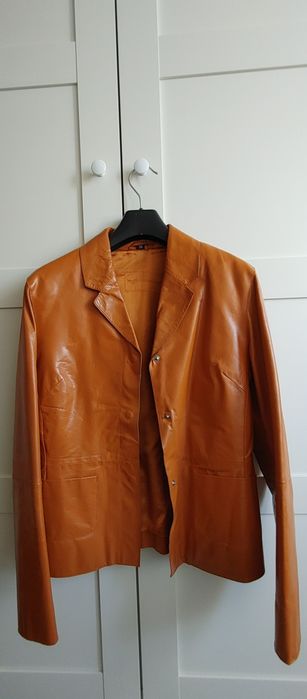 Skórzana kurtka ruda r.36