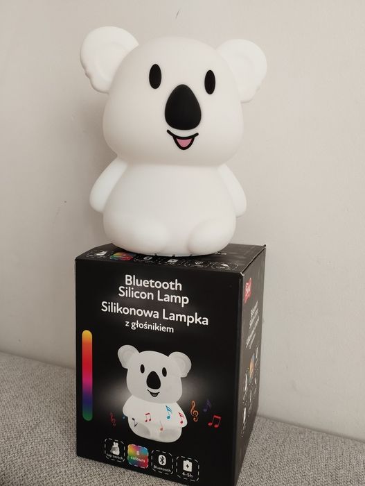 Silikonowa lampka z głośnikiem Smiki miś koala jak nowa
