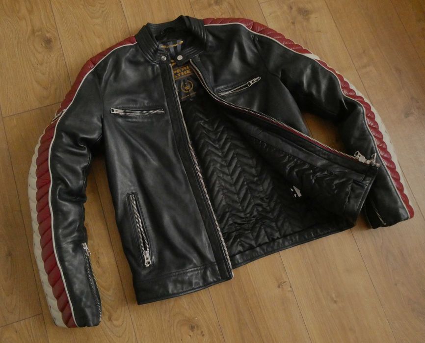 Kurtka skórzana męska JACK1T skóra PILOTKA racer  L