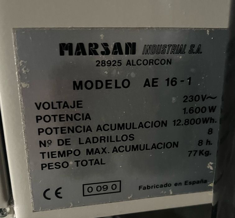 Aquecedor acumulador térmico Haverland/Marsan AE-16 – 1600W