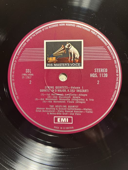 Вініл Моцарт 1967 EMI UK стерео – з власної колекції, класика