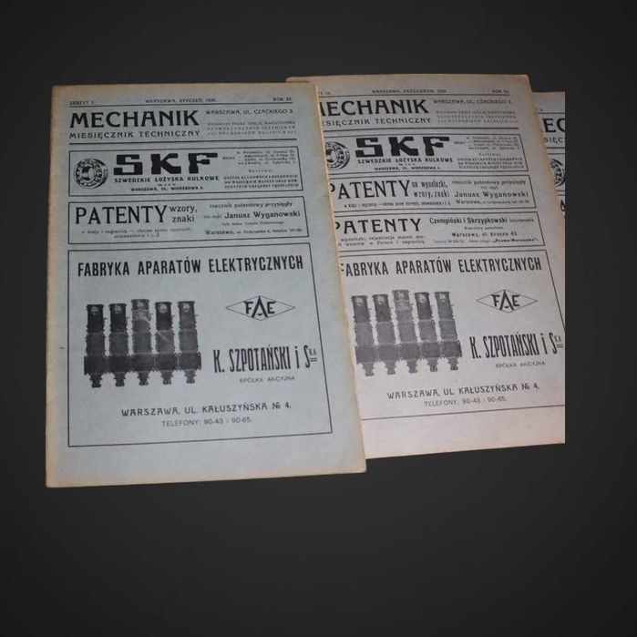 Mechanik Miesięcznik przedwojenny  1929 r  j5/011268