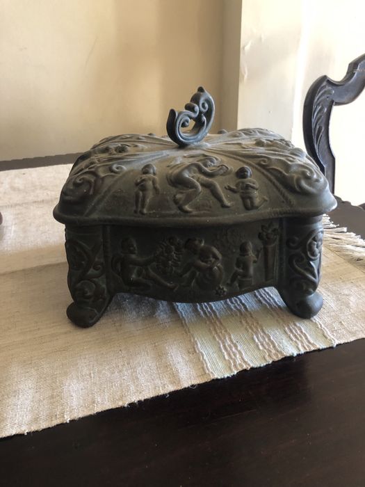 Guarda joias grande, decorativo em louca