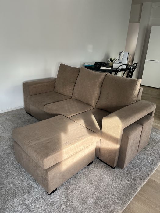 sofa 3 lugares, cor marrom