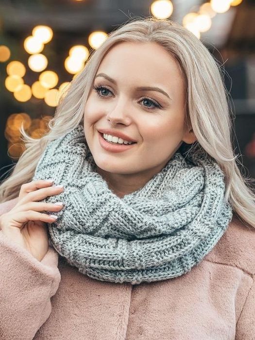 Женский шарф-хомут снуд