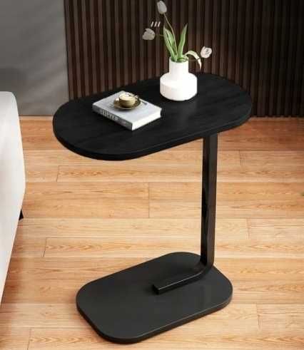 Stolik kawowy boczny nocny Loft czarny 59,5 cm